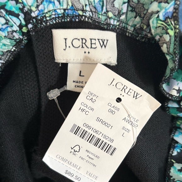 NWT J.Crew Ruffle-Trim Sweater size Large Preppy School Buisness Casual - Picture 5 of 6